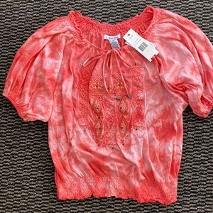 Coral short sleeve blouse size-M new with tags